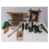 Nautical and wildlife items including vintage