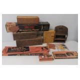 Vintage items including cake breaker, small wood