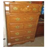 Five drawer dresser. Measures 46.5" h x 34" w x