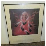 1982 Native American framed print from the