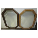 (2) Eight sided wall mirrors. Each measures 17.5"