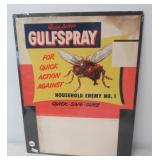 1951 Gulf Gas Gulfspray display sign. Measures