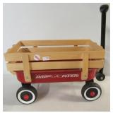 Miniature metal Radio Flyer wagon with wood