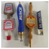 (5) Beer taps including Budweiser, Busch, JW