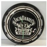 Jack Daniels Whiskey lighter clock. Measures