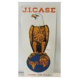 Metal "J. I. Case" sign. Measures 8" x 18".