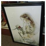 Luis Royo collection framed poster. Measures 39"