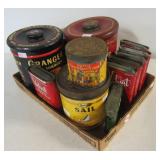 (13) Vintage tins including (6) Velvet Pipe &