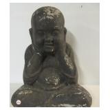 Heavy Buddha statue. Measures 18" tall.