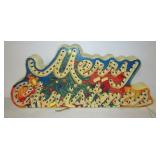 Vintage light up Merry Christmas sign. Works.