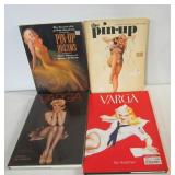 (2) Vargas hardcover books and (2) Pin-up soft