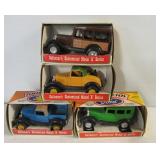 (4) New in box 1974 Ford Model "A" die cast metal