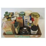 (17) Vintage medicine cabinet items including