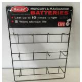 Mallory Batteries display rack. Measures 18"  x