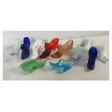 (10) Glass shoes in various designs including