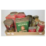 (15+) Vintage tins and packages including