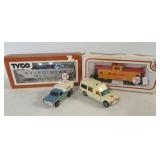 Vintage vehicles include Siku Mercedes ambulance,