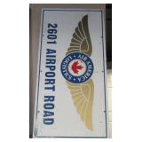 Air America Logistics wood sign. Measures 18" x