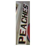 Antique wood peaches sign acquired from old apple