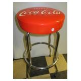 Coca-Cola bar stool. Seat height is 29".