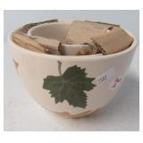 Brand new set of (3) Hand painted snack bowls.