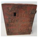 The Gamewell cast iron fire box. Measures 10.5" h