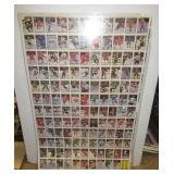 Uncut sheet of 132 hockey cards.