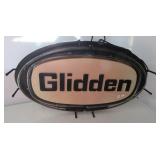 Glidden neon sign. Measures 18" x 31". Works.