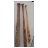 (3) Wood bats including Louisville Slugger Grand