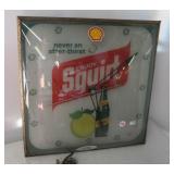 Vintage Pam advertising Squirt clock with convex