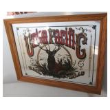 Union Pacific railroad stag mirror. Measures 18"