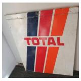 Metal "Total" sign. Measures 28" x 24".