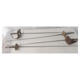 (4) Vintage fencing swords.