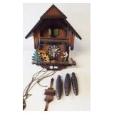 West Germany cuckoo clock with weights.