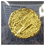Gold layered coin sold as a souvenir in the