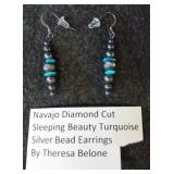 Navajo diamond cut Sleeping Beauty turquoise