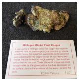 Michigan Glacial Float copper. Measures 3.25"