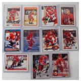 (10) Detroit Red Wings signed hockey cards