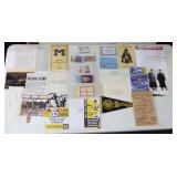 Collection of U of M ticket stubs, football