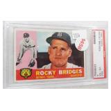 1960 Topps Rocky Bridges certified card. PSA