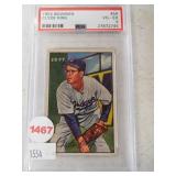 1952 Bowman Clyde King certified baseball card.