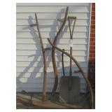 (4) Vintage yard tools including (3) Scythes and