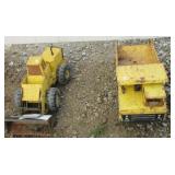 (2) Tonka vehicles including dozer and dump