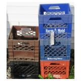 (5) Plastic milk crates.