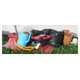 Various sleds, electric Toro trimmer, planters,
