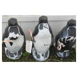 (3) Yard art penguins.