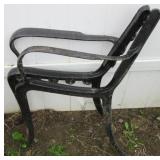 Pair of cast iron park bench ends.