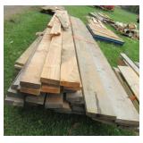 Large group of lumber including 1 x 6, 1 x 12, 2