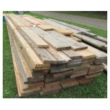Large group of lumber (50+ pieces) including 2 x