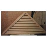 Triangle louvered wood barn vent. Measures 37"x